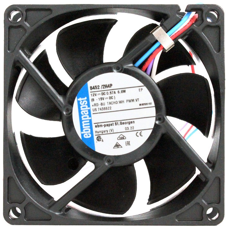 Ebmpapst 8452/2H4P 12V 0.57A 6.8W 4wires Cooling Fan - Original New