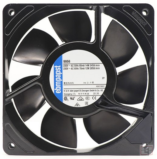 Ebmpapst 9956 230V 80/70mA 14/12W 2wires Cooling Fan - New