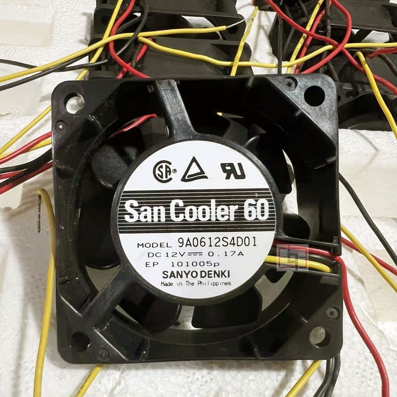 Sanyo 9A0612S4D01 12V 0.17A  3wires Cooling Fan
