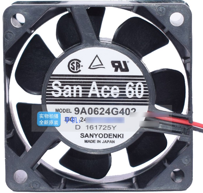 SANYO 9A0624G402 24V 0.13A 2wires Cooling Fan - New