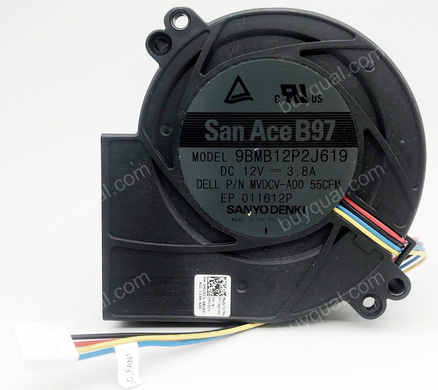 Sanyo 9BMB12P2J619 12V 3.8A 4wires Cooling Fan