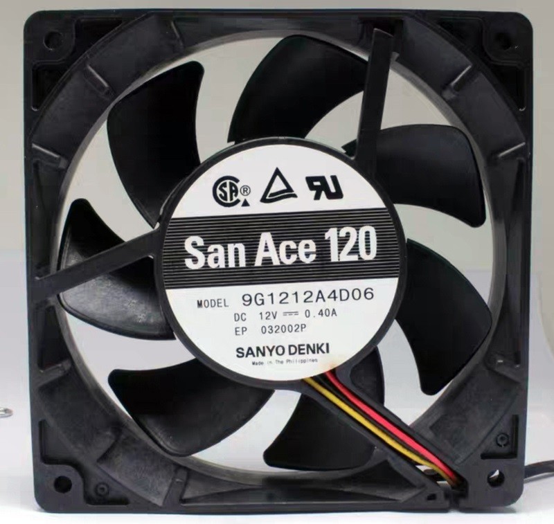 Sanyo 9G1212A4D06 12V 0.4A 4.8W 3wires Cooling Fan
