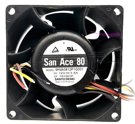 SANYO 9HVA0812P1G001 12V 3.5A 4wires Cooling Fan