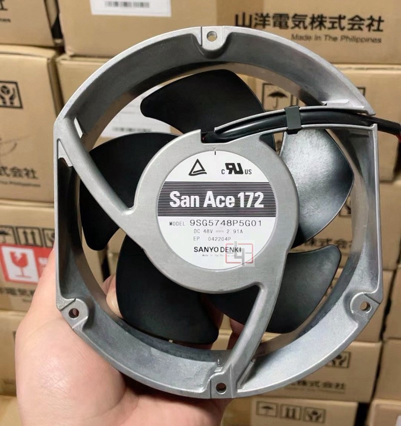 SANYO 9SG5748P5G01 48V 2.91A 4wires Cooling Fan - New