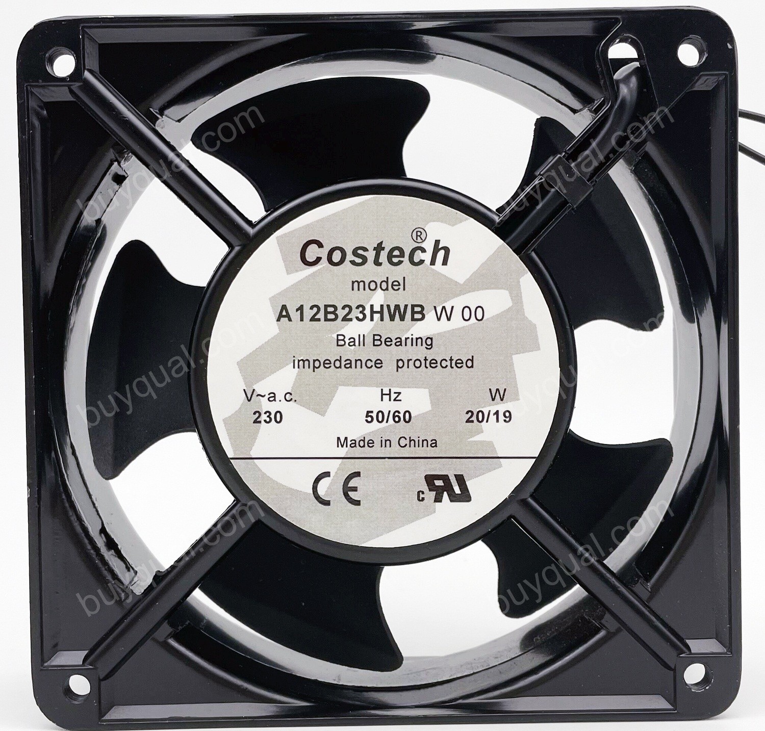 Costech A12B23HWB W00 230V 0.130/0.110A 20/19W 2wires Cooling Fan