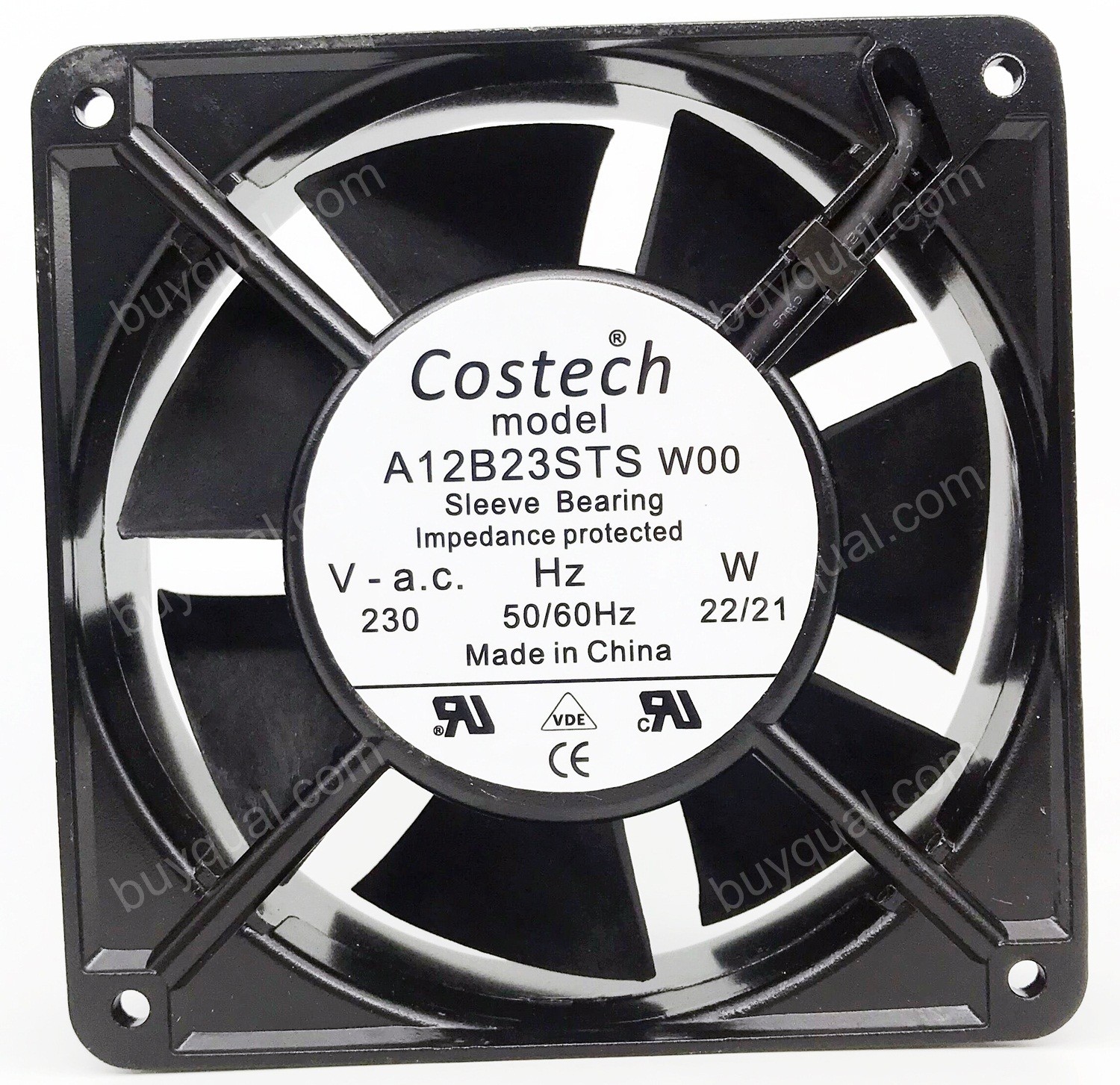 Costech A12B23STS W00 230V 22/21W 2wires Cooling Fan