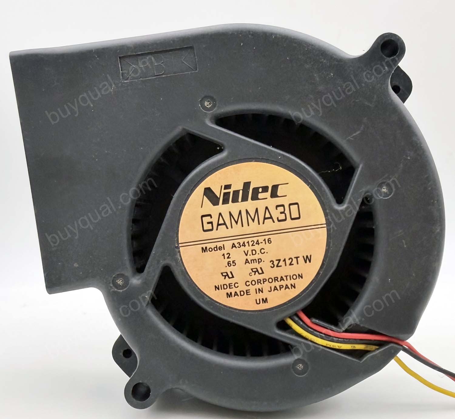 NIDEC A34124-16 12V 0.7A 2wires Cooling Fan