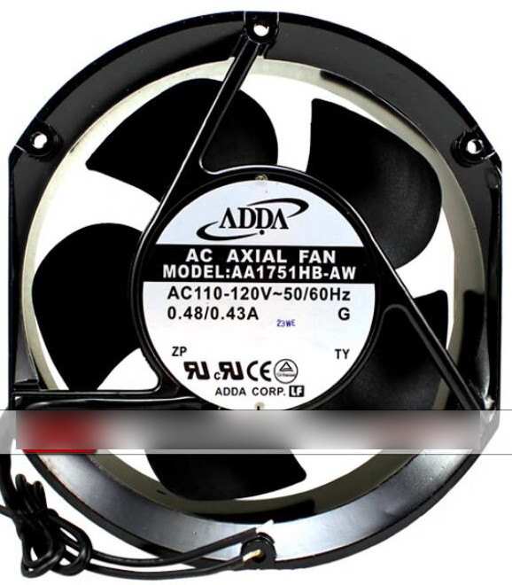 ADDA AA1751HB-AW 110/120V 0.48/0.43A 2 Wires Cooling Fan 