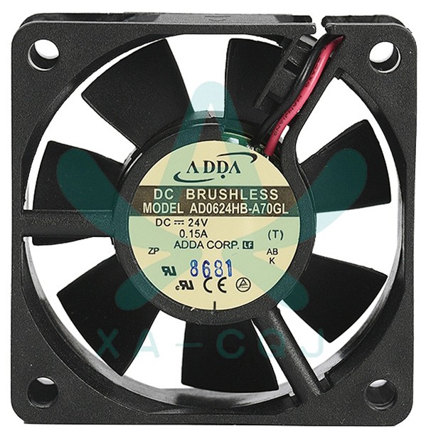 ADDA AD0624HB-A70GL 24V 0.15A 2wires Cooling Fan 