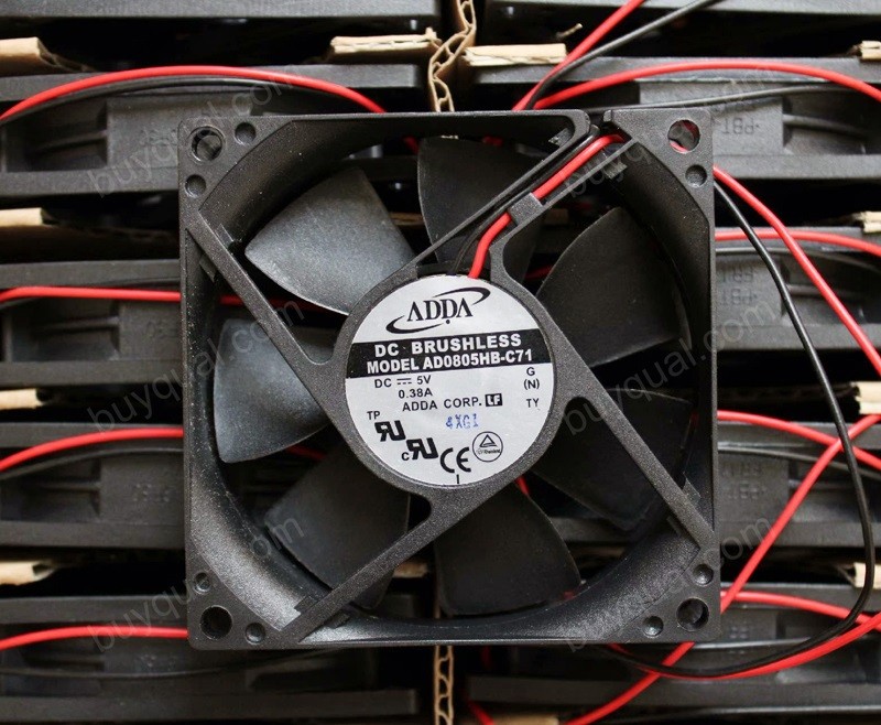 ADDA AD0805HB-C71 5V 0.38A 2wires Cooling Fan