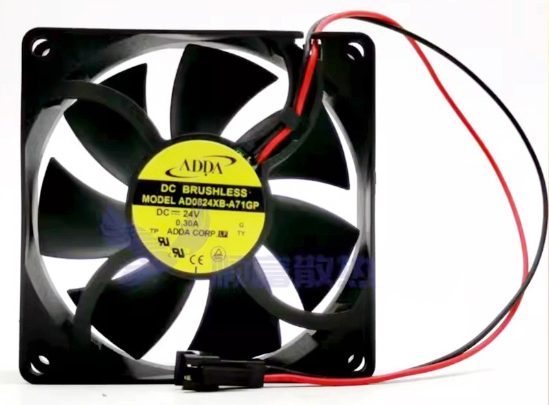 ADDA AD0824XB-A71GP 24V 0.30A 2wires Cooling Fan 