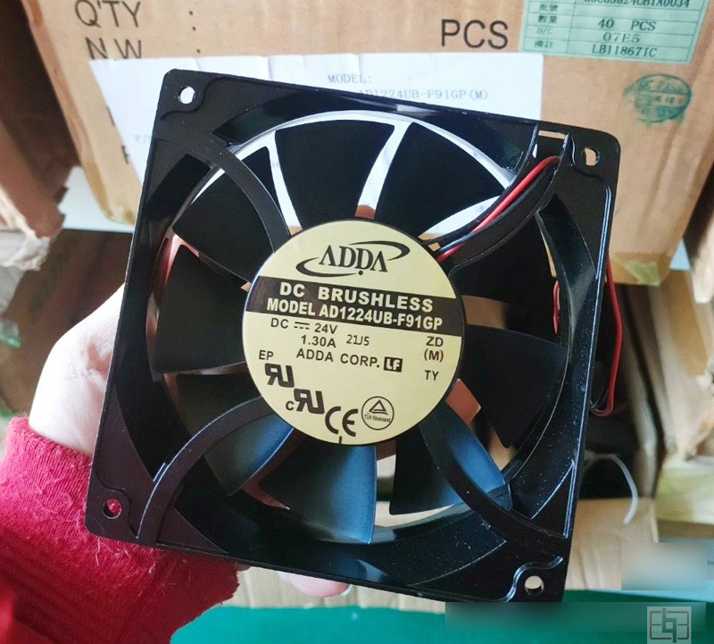 ADDA AD1224UB-F91GP 24V 1.3A 2wires Cooling Fan - Metal Frame