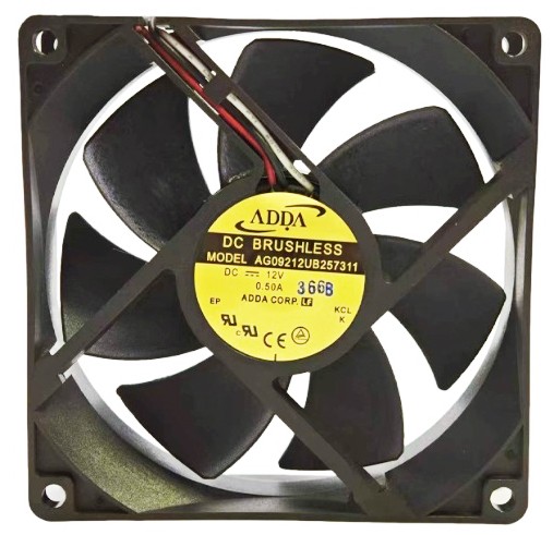 ADDA AG09212UB257311 12V 0.50A 3wires Cooling Fan 