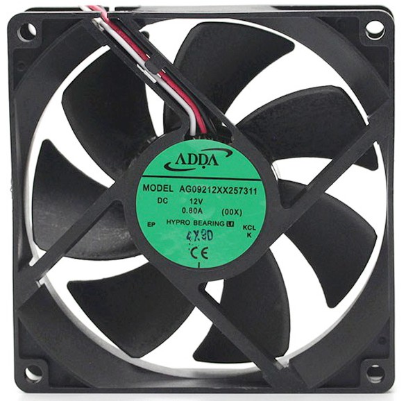 ADDA AG09212XX257311 12V 0.80A 3wires Cooling Fan 