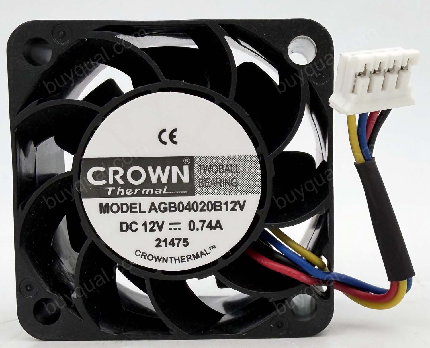 CROWN AGB04020B12V 12V 0.74A 4wires Cooling Fan