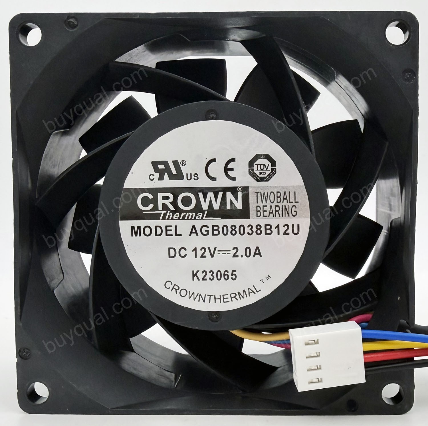 CROWN AGB08038B12U 12V 2.0A 4wires Cooling Fan