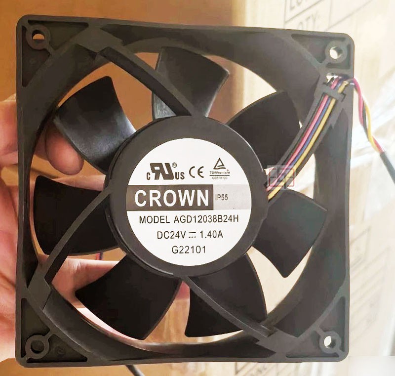 CROWN AGD12038B24H 24V 1.40A 4wires Cooling Fan