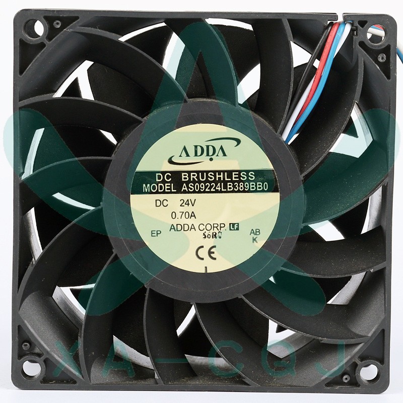 ADDA AS09224LB389BB0 24V 0.70A 4wires Cooling Fan 