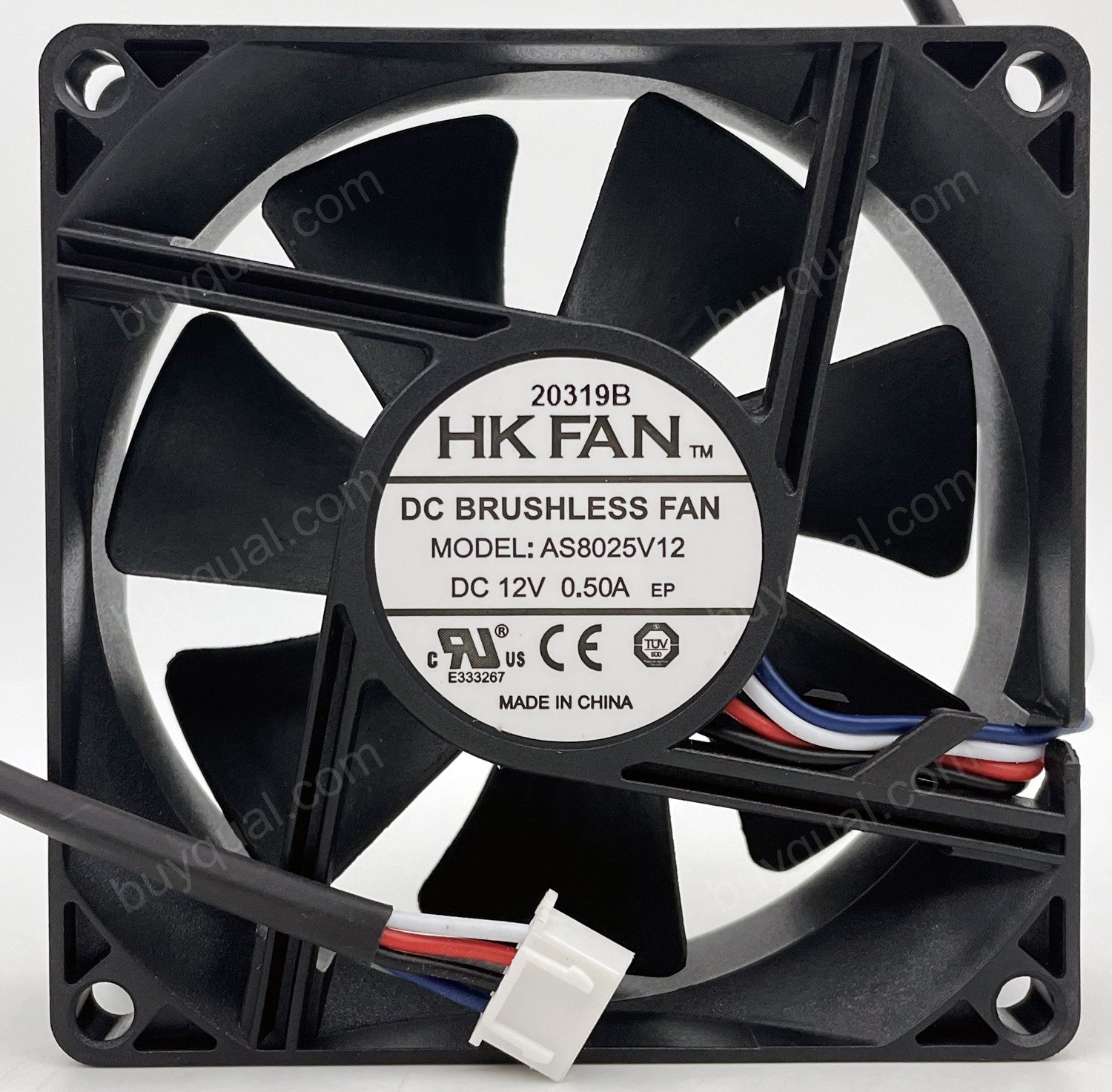 HK FAN AS8025V12 12V 0.50A 4wires Cooling Fan 