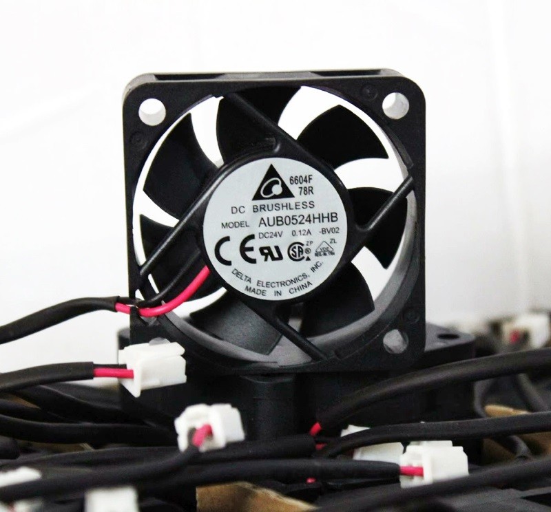 Delta AUB0524HHB 24V 0.12A 2wires Cooling Fan 
