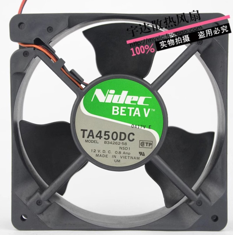 Nidec TA450DC B34262-58 12V 0.8A 3wires Cooling Fan