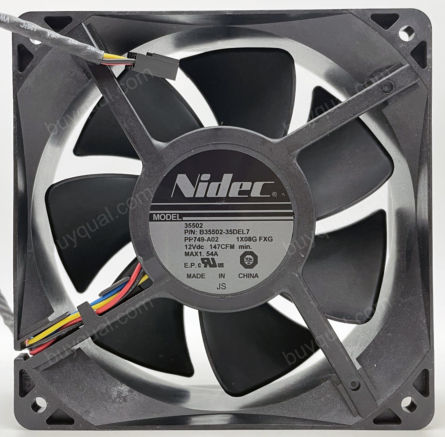NIDEC B35502-35DEL7 PP749-A02 12V 1.54A 4wires Cooling Fan