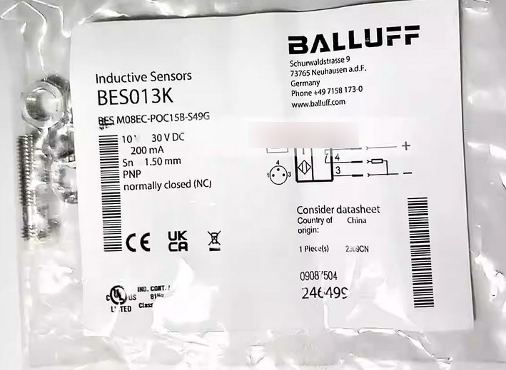 BALLUFF BES M08EC-POC15B-S49G Inductive Proximity Switch
