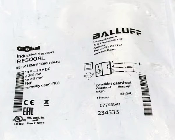 BALLUFF BES008L BES M18MI-PSC80B-S04G Inductive Proximity Switch - Original New