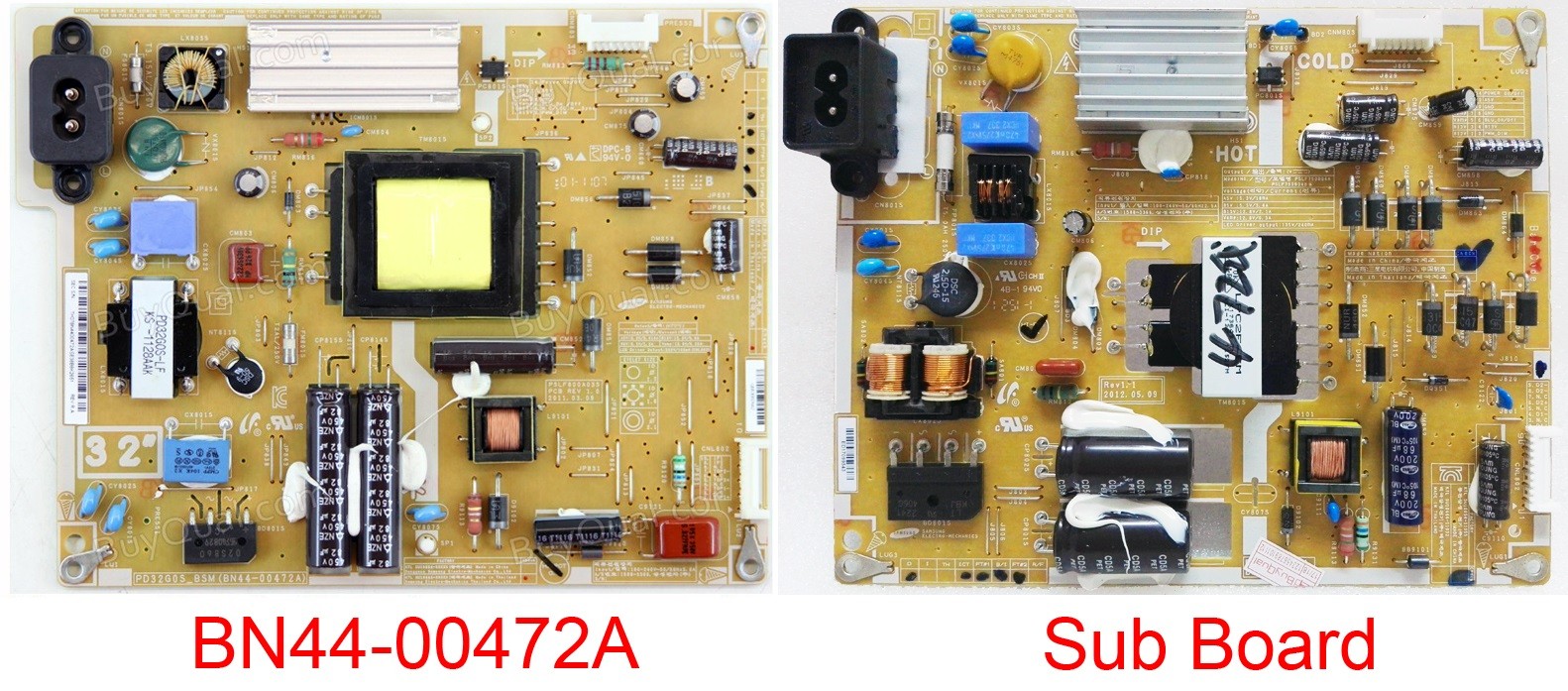 Samsung BN44-00472A PD32G03_BSM Power Supply for UA32D4003B - Replacement board