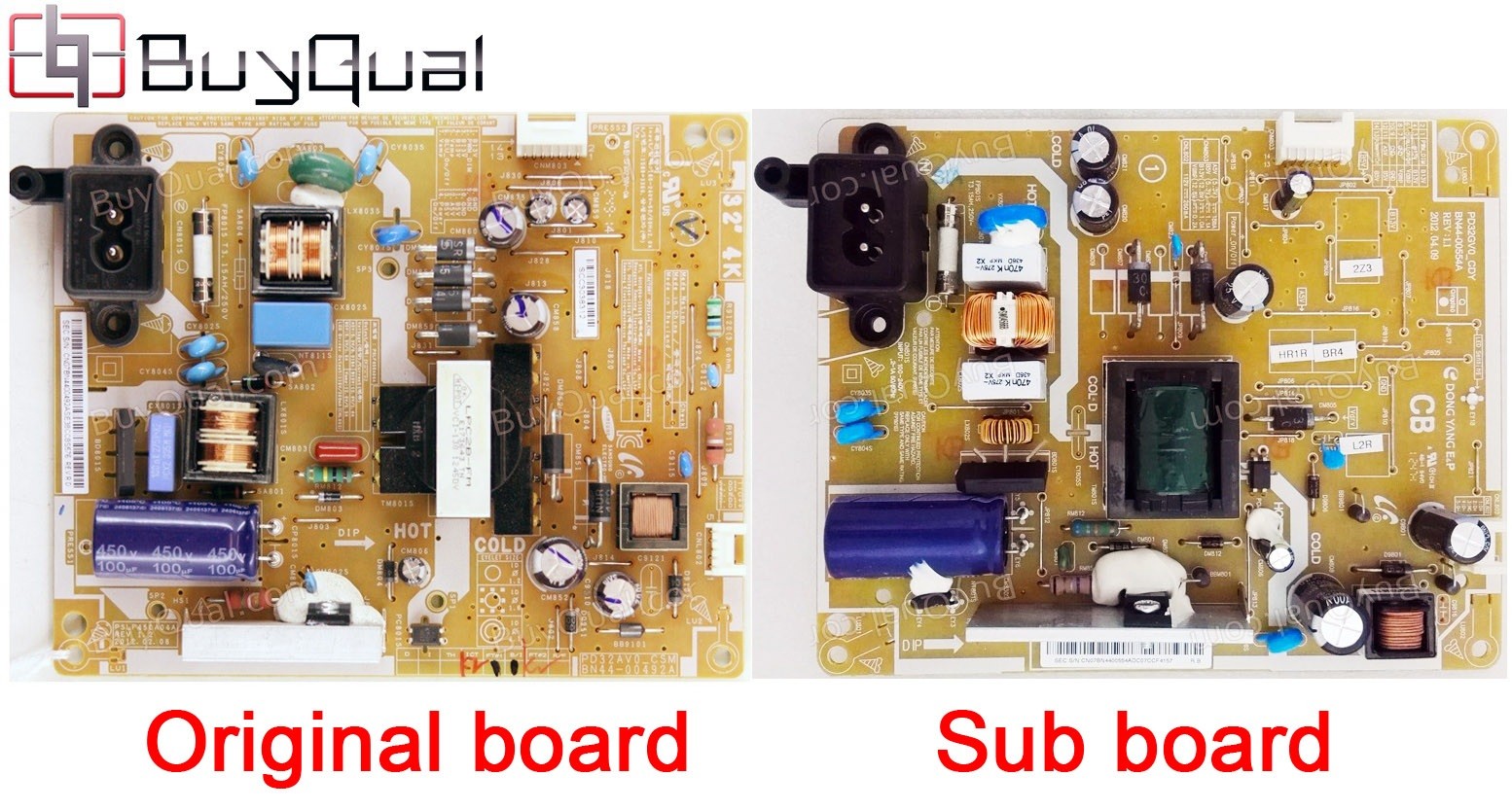 Samsung BN44-00492A BN44-00492B PD32AV0_CSM PSLF450A04A Power Supply for UN32EH4000FX - Sub Board