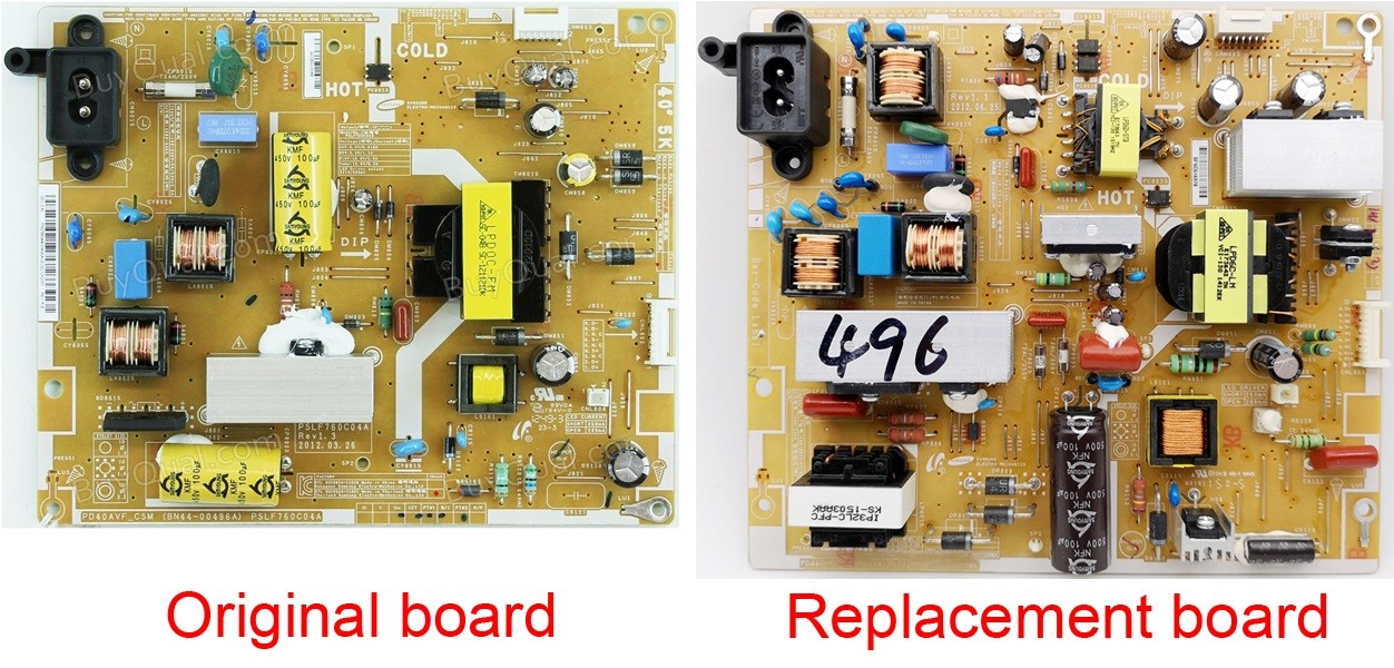 Samsung BN44-00496A BN44-00496B PD40AVF_CSM PSLF760C04A Power Supply / LED Board - Replacement board