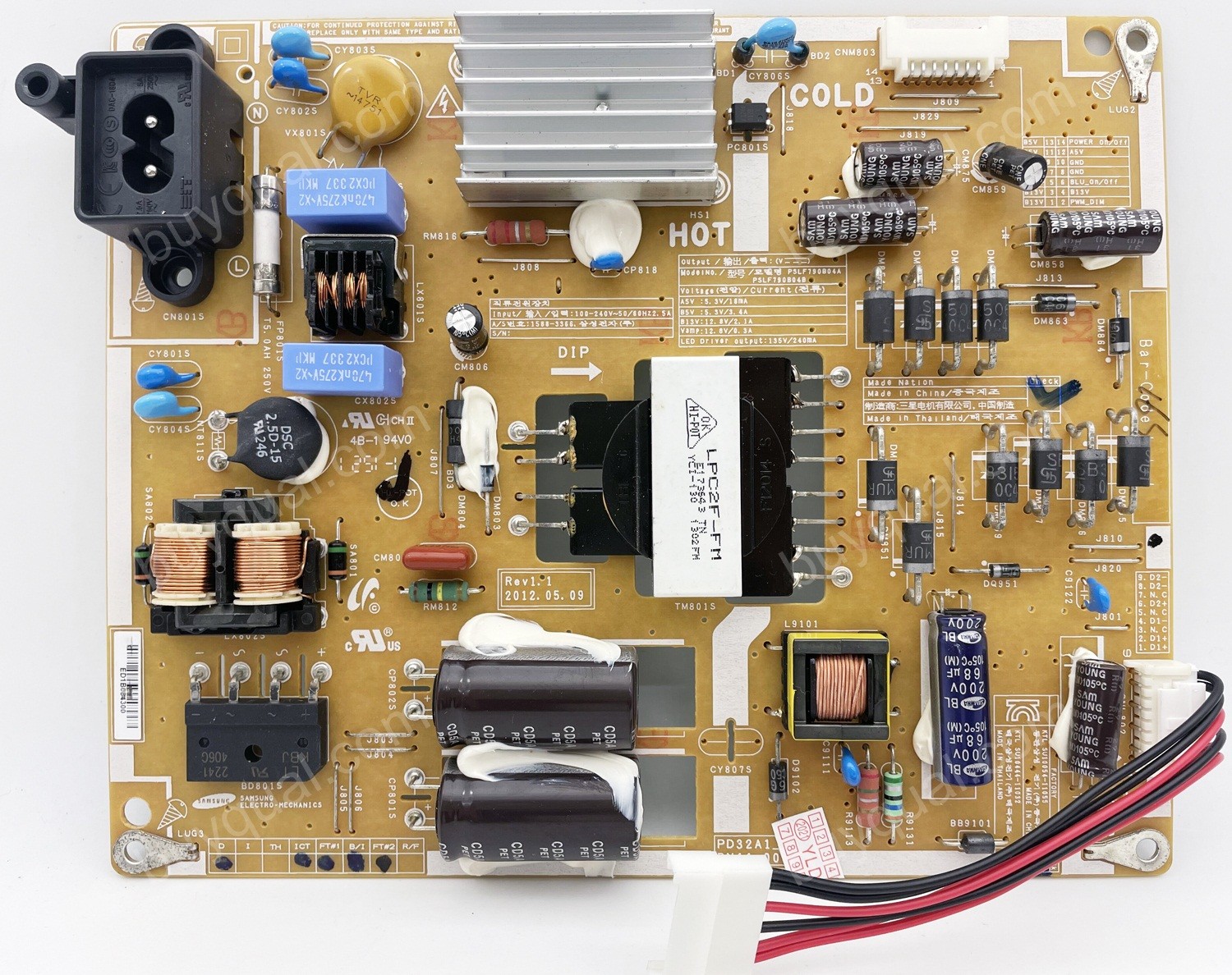 Samsung BN44-00527A PD37A1_CPN BN4400527A Power Supply Board for UE37ES5500 - Sub board