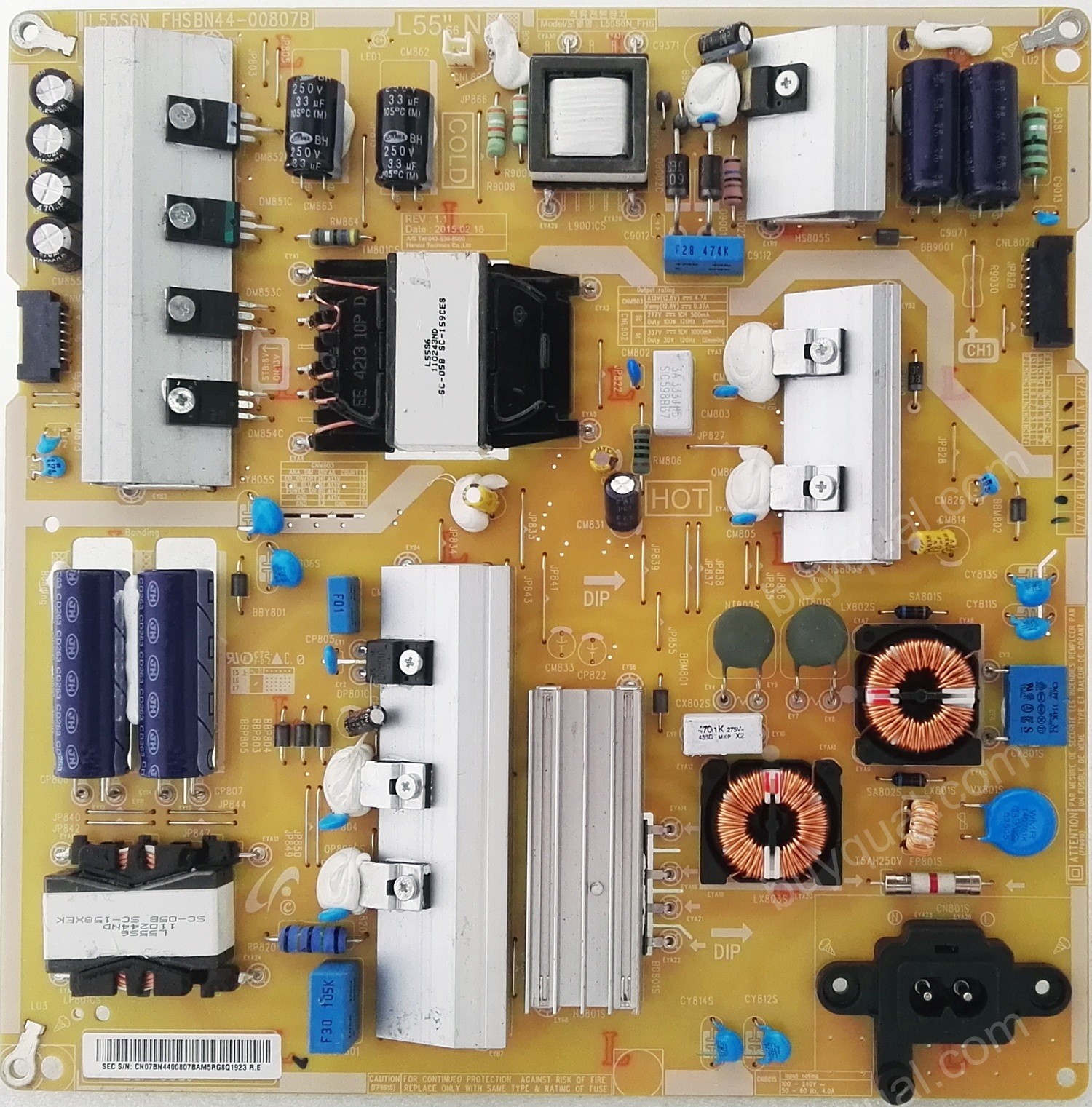 Samsung BN44-00807B BN44-00807A L55S6N_FHS BN4400807B Power Supply Board