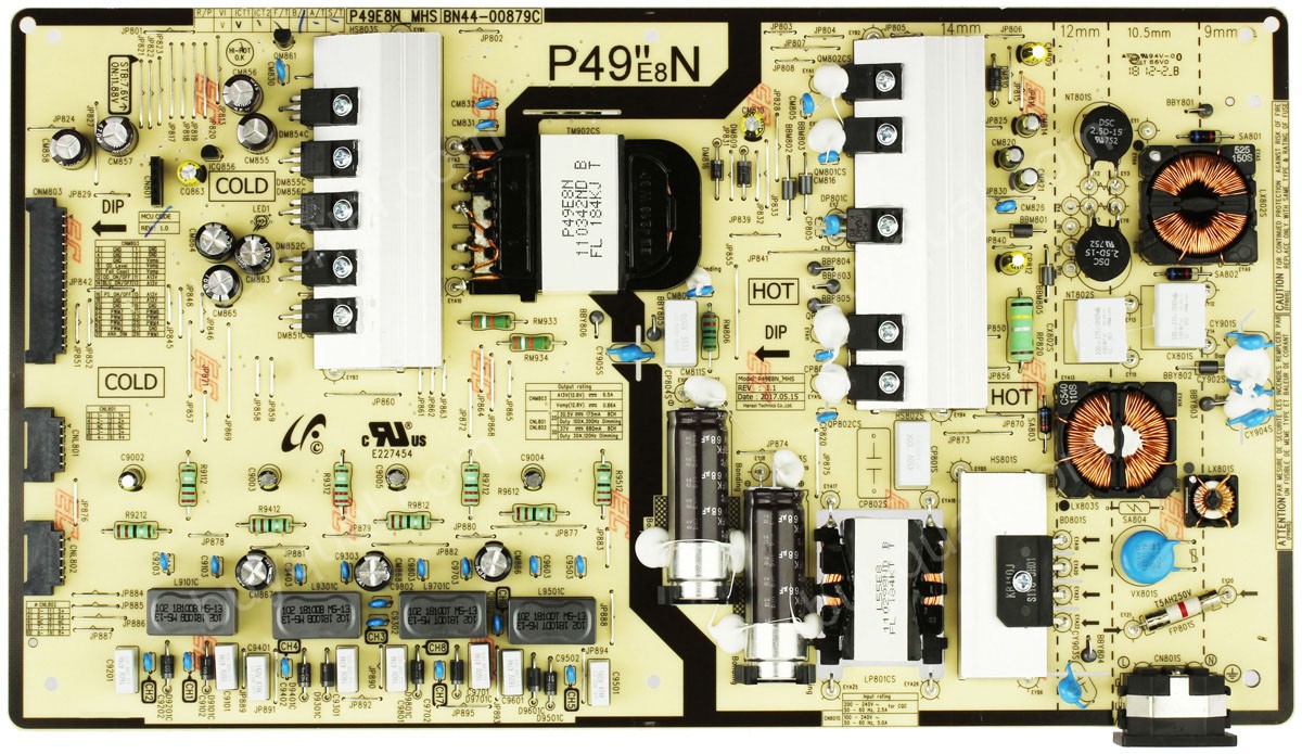 Samsung BN44-00879C P49E8N_MHS BN4400879C Power Supply / LED Driver Board for C49HG90DM LC49HG90DMNXZA