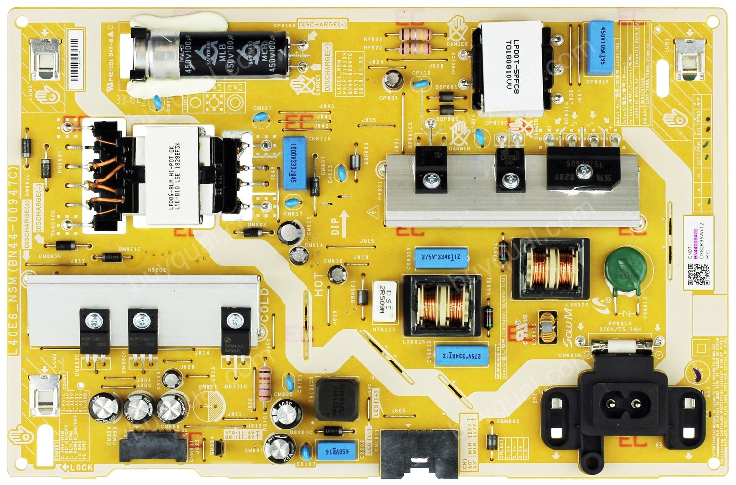 Samsung BN44-00947C BN44-00947A L40E6_NSM PSLF121E10A BN4400947C Power Supply / LED Board UN40NU7100FXZA