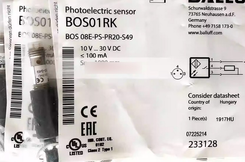 Balluff BOS01RK 08E-PS-PR20-S49 Sensor - Original New