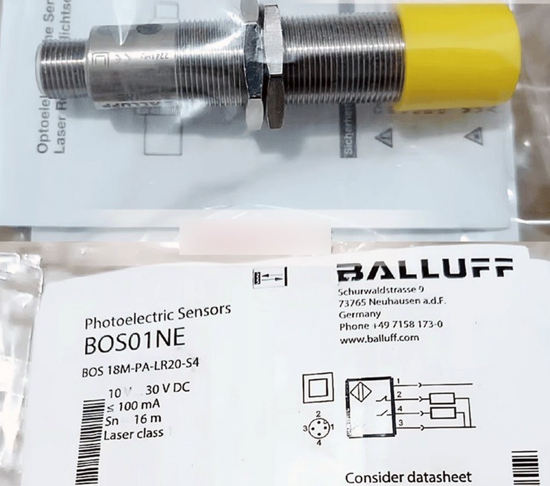 BALLUFF BOS01NE BOS 18M-PA-LR20-S4 Photoelectric Switch Sensor - Original New