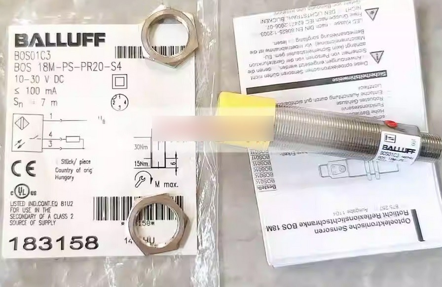 BALLUFF BOS01C3 BOS 18M-PS-PR20-S4 Photoelectric Switch Sensor - Original New