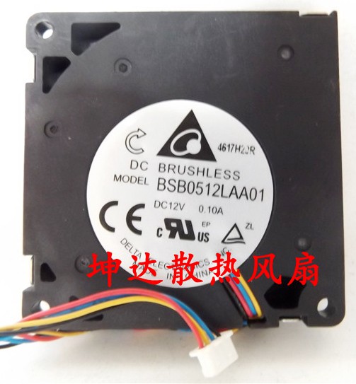 DELTA BSB0512LAA01 12V 0.10A 4 Wires Cooling Fan 