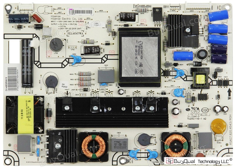 HiSense/Dynex RSAG7.820.4543/ROH 154984 154985 156799 Power Supply for 42"