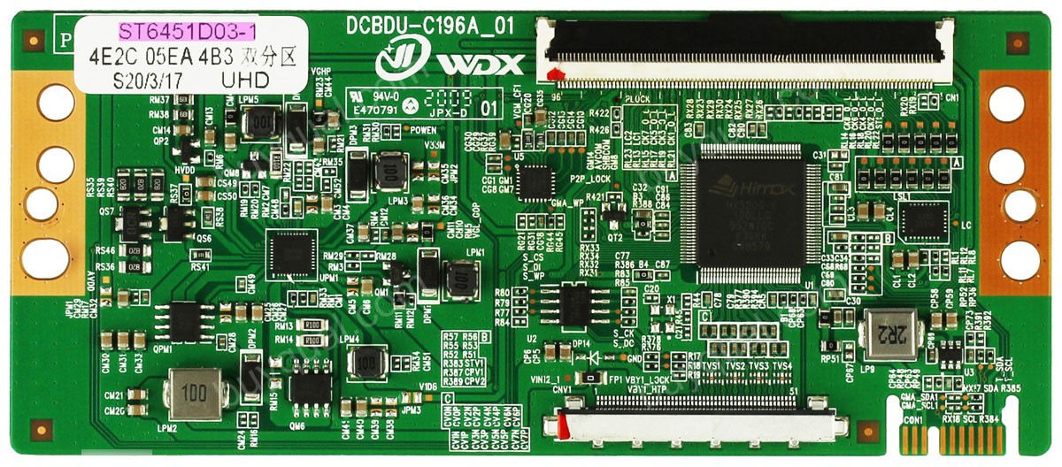 Sceptre ST6451D03-1 DCBDU-C196A_01 T-Con Board for HQTV83AC