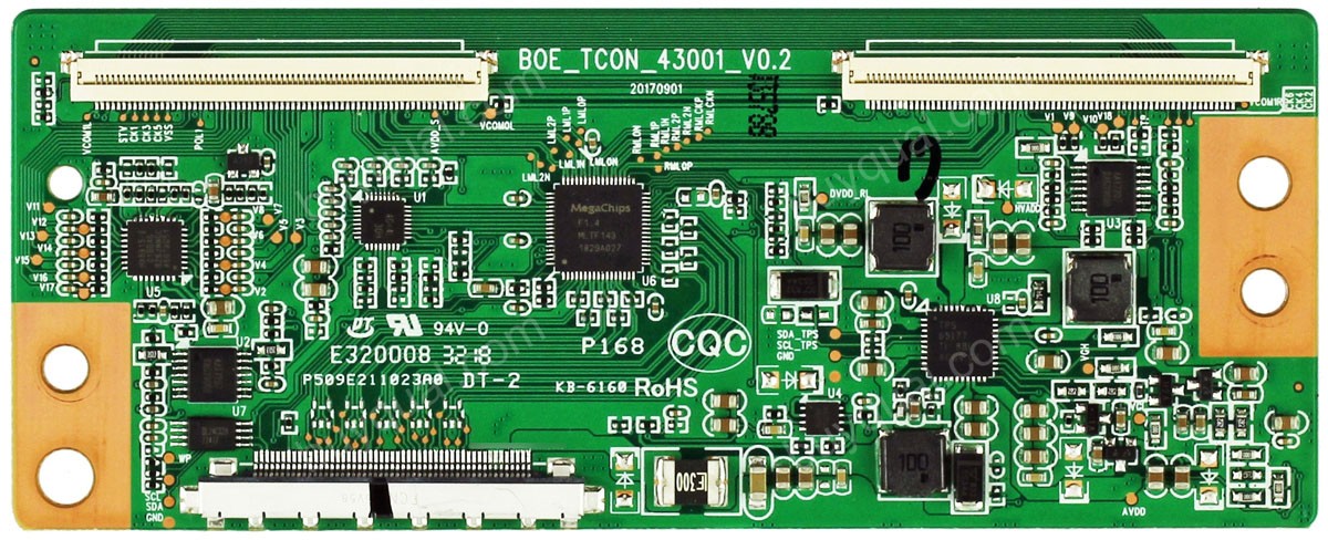Vizio BOE_TCON_43001_V0.2 3200529302 T-Con Board for D43FX-F4