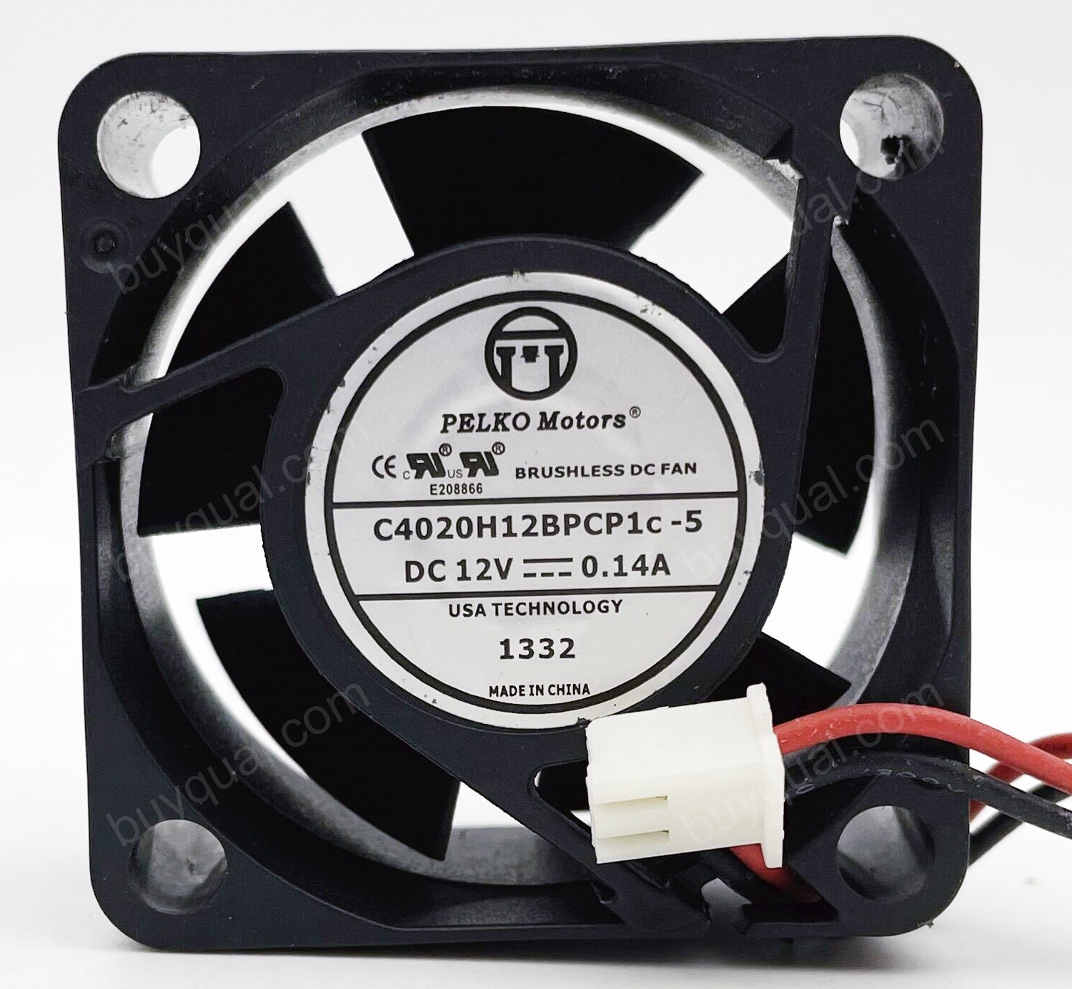 PELKO Motors C4020H12BPCP1C-5 12V 0.14A 2wires Cooling Fan 