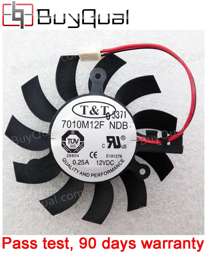 T&T 7010M12F 12V 0.25A VGA Cooling Fan