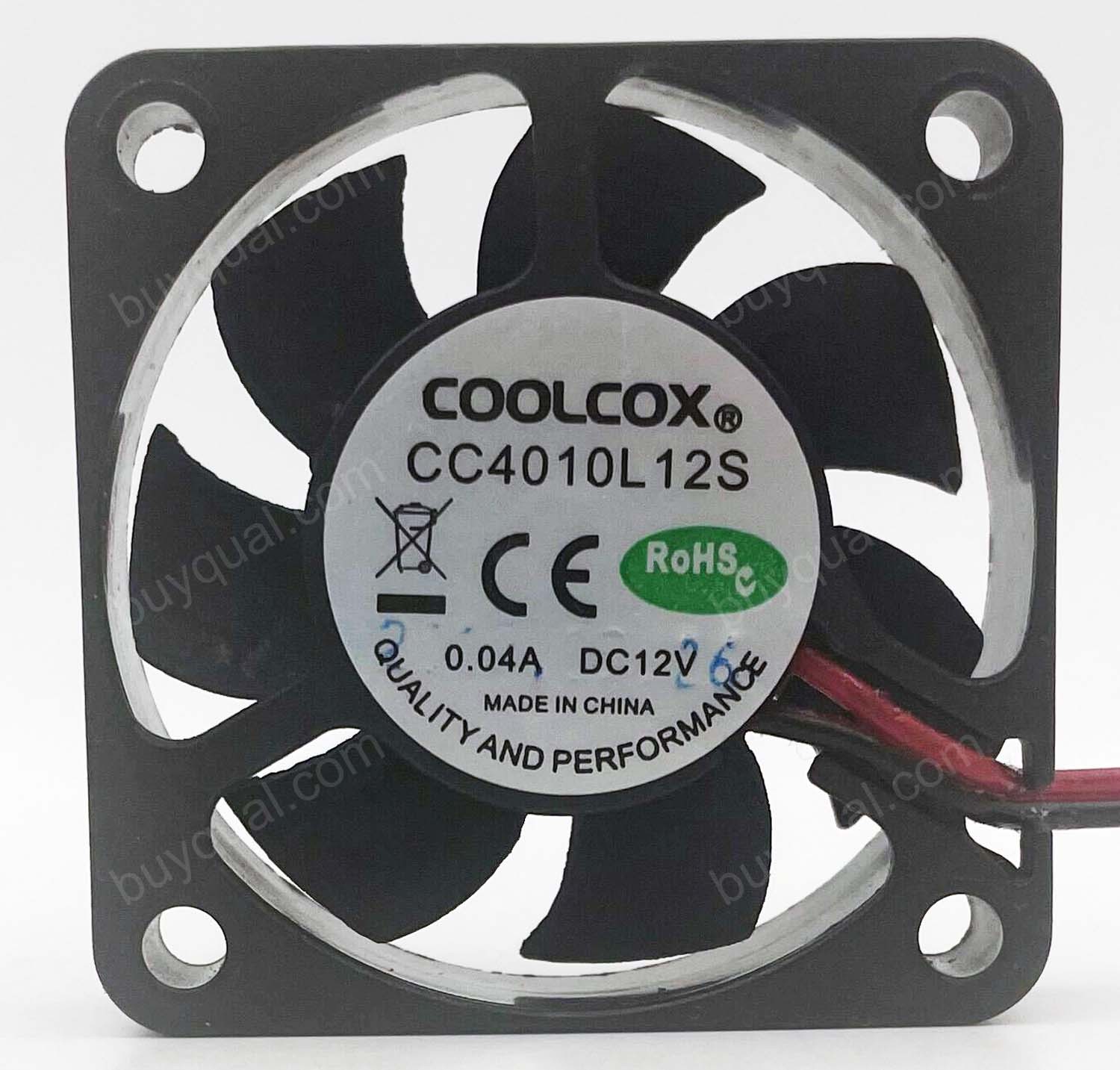 C00LCOX CC4010L12S 12V 0.04A 0.528W 2wires Cooling Fan