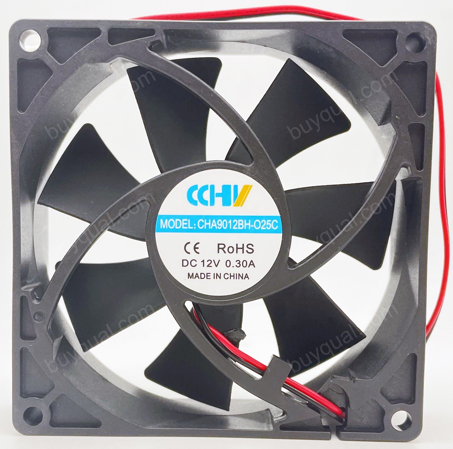 C&C CHA9012BH-025C 12V 0.30A 2wires Cooling Fan