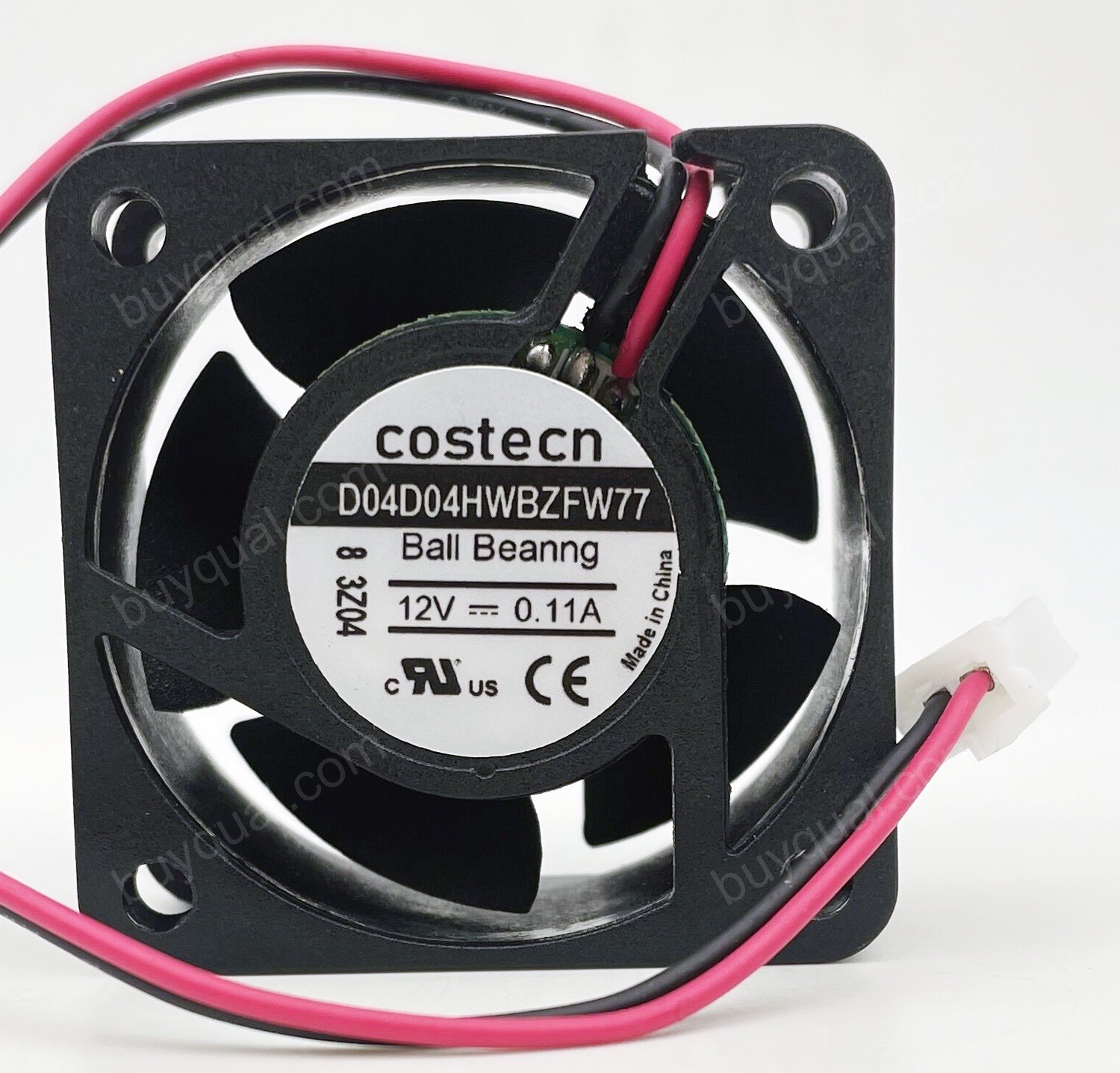 COSTECH D04D04HWBZFW77 12V 0.11A 2wires Cooling Fan 