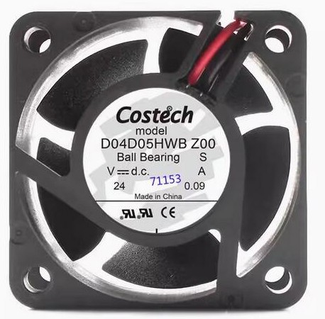 COSTECH D04D05HWBZ00 24V 0.09A 2wires Cooling Fan
