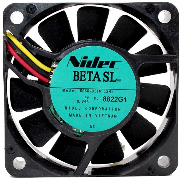 Nidec D06R-05TM 12H1 5V 0.34A 3wires Cooling Fan 