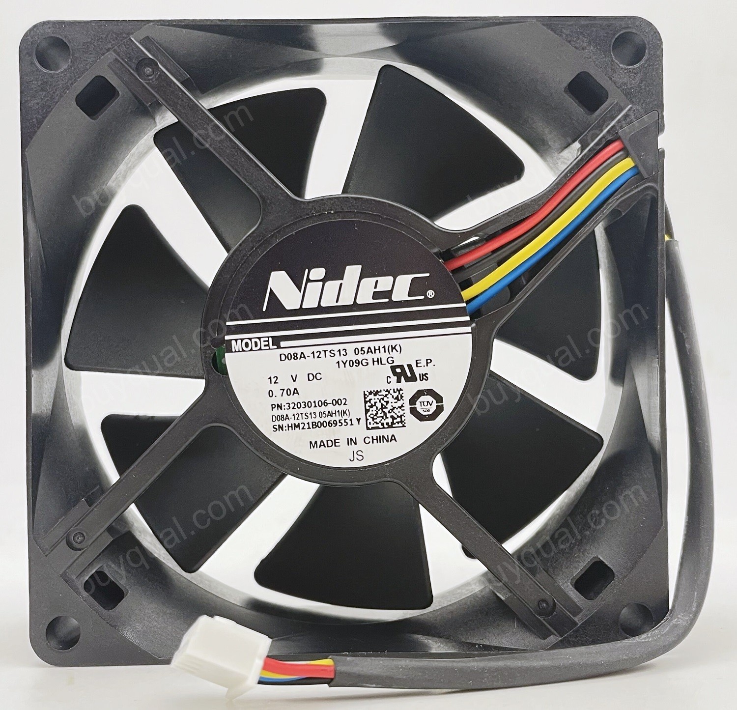 NIDEC D08A-12TS13 12V 0.70A 4wires Cooling Fan
